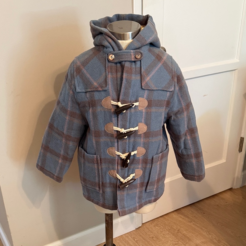 Rachel Riley Plaid Duffle Coat